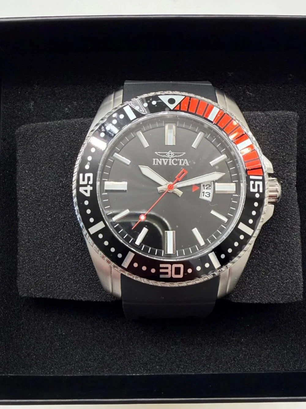 $249 Invicta Pro Diver Vigorum Men's Black Dial 48mm Quartz Watch (30742) NIB